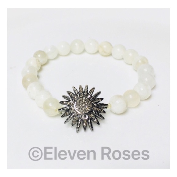 Sterling Diamond Starburst Bracelet